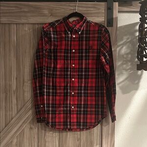 NWOT‎ Chaps Red and Black Plaid Casual Button Up Shirt Size 18-20 XL